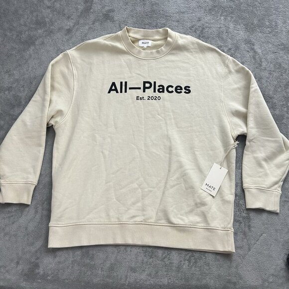 Mate The Label Oversize Sweatshirt Womens M/L Sweater Crew Fleece All-Places - Picture 1 of 10